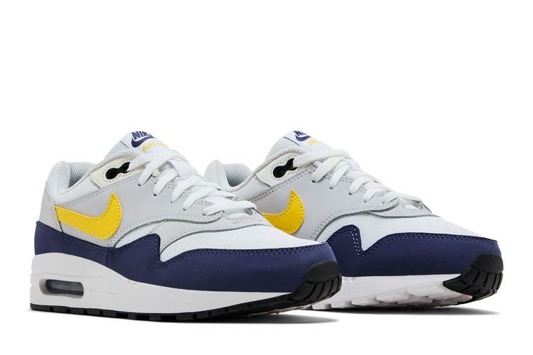 Nike Air Max 1 White Blue Recall Pure Platinum Tour Yellow (GS)