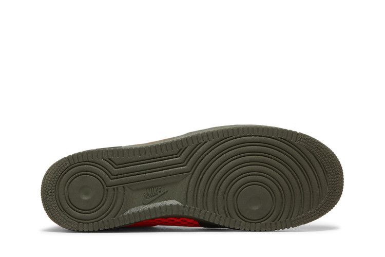 Nike SF Air Force 1 Mid Cargo Khaki Total Crimson