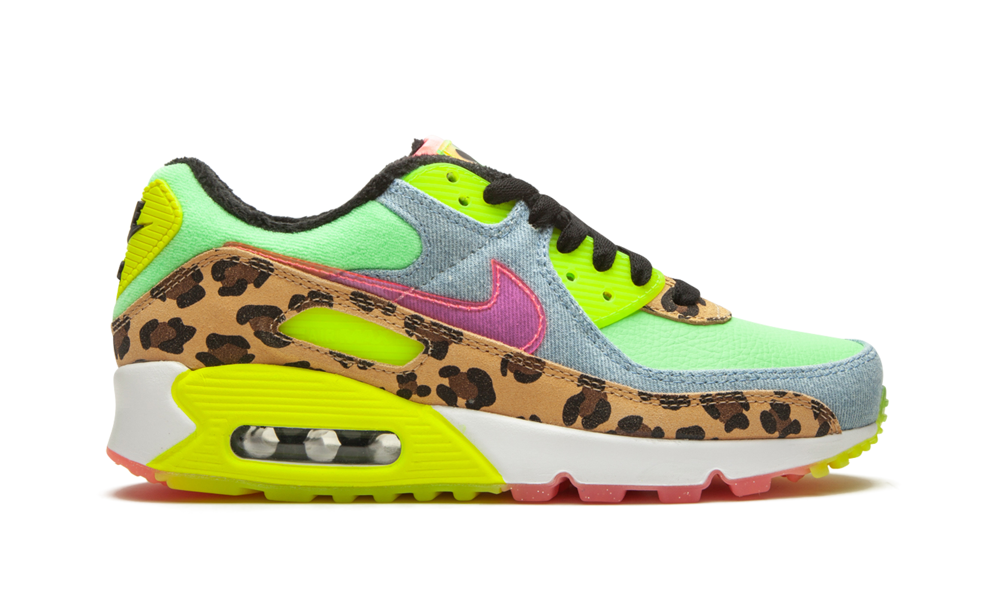 W Air Max 90 LX "Denim Leopard Print"