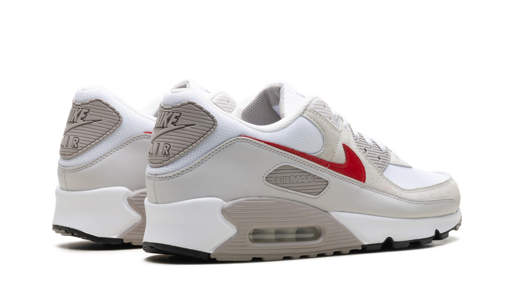 Air Max 90 "White College Grey Vast Grey University Red"