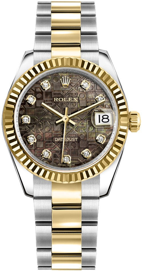 Rolex Datejust 31 Solid 18k Gold & Oystersteel Watch 178273-0061