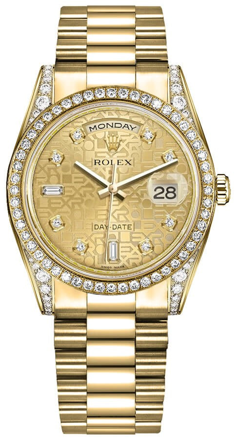 Rolex Day-Date 36 Solid 18K Yellow Gold Watch 118388-0038