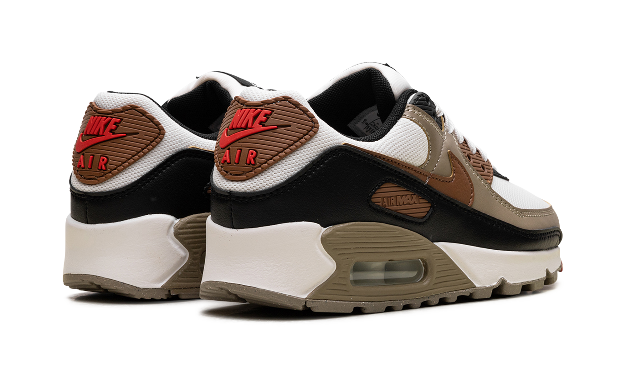 Air Max 90 WMNS "Phantom Black Fire Red Light British Tan"